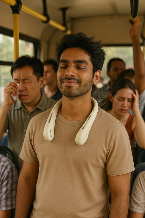 Portable Bladeless Hanging Rechargeable Neck Fan urfgaz-ut