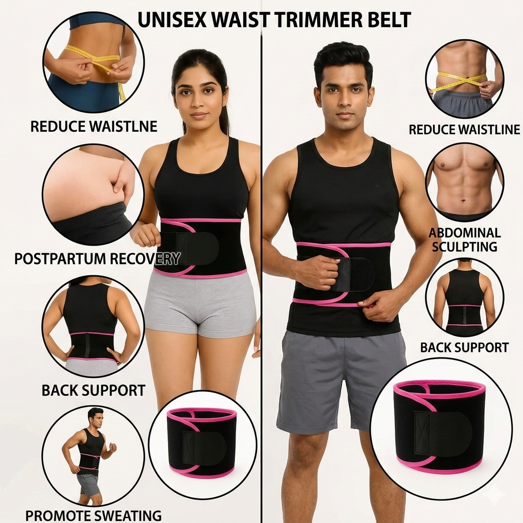 SweatMax Adjustable Waist Trimmer Belt for Men & Women urfgaz-ut
