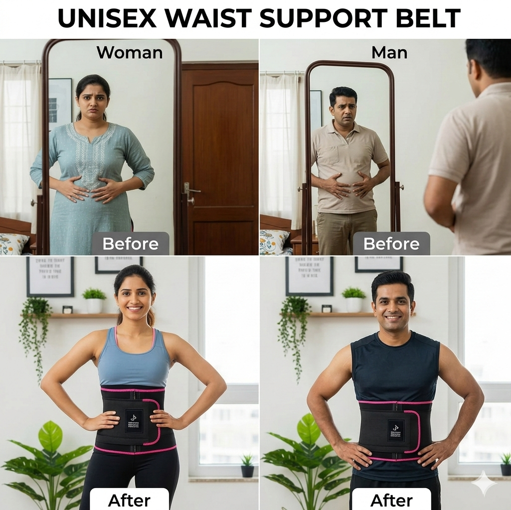 SweatMax Adjustable Waist Trimmer Belt for Men & Women urfgaz-ut