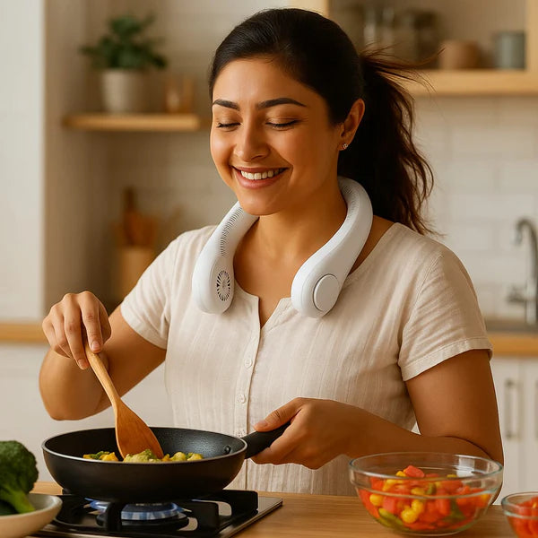 Portable Bladeless Hanging Rechargeable Neck Fan urfgaz-ut