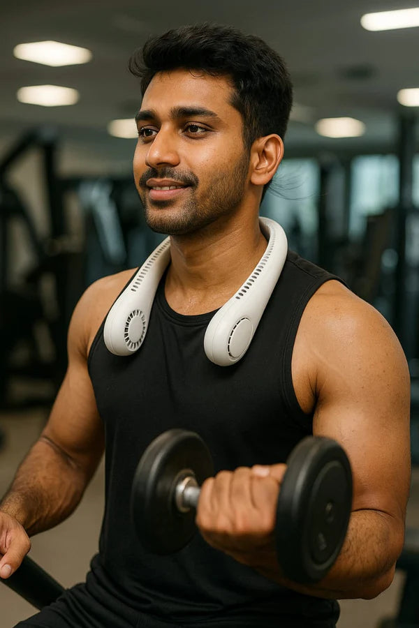 Portable Bladeless Hanging Rechargeable Neck Fan urfgaz-ut